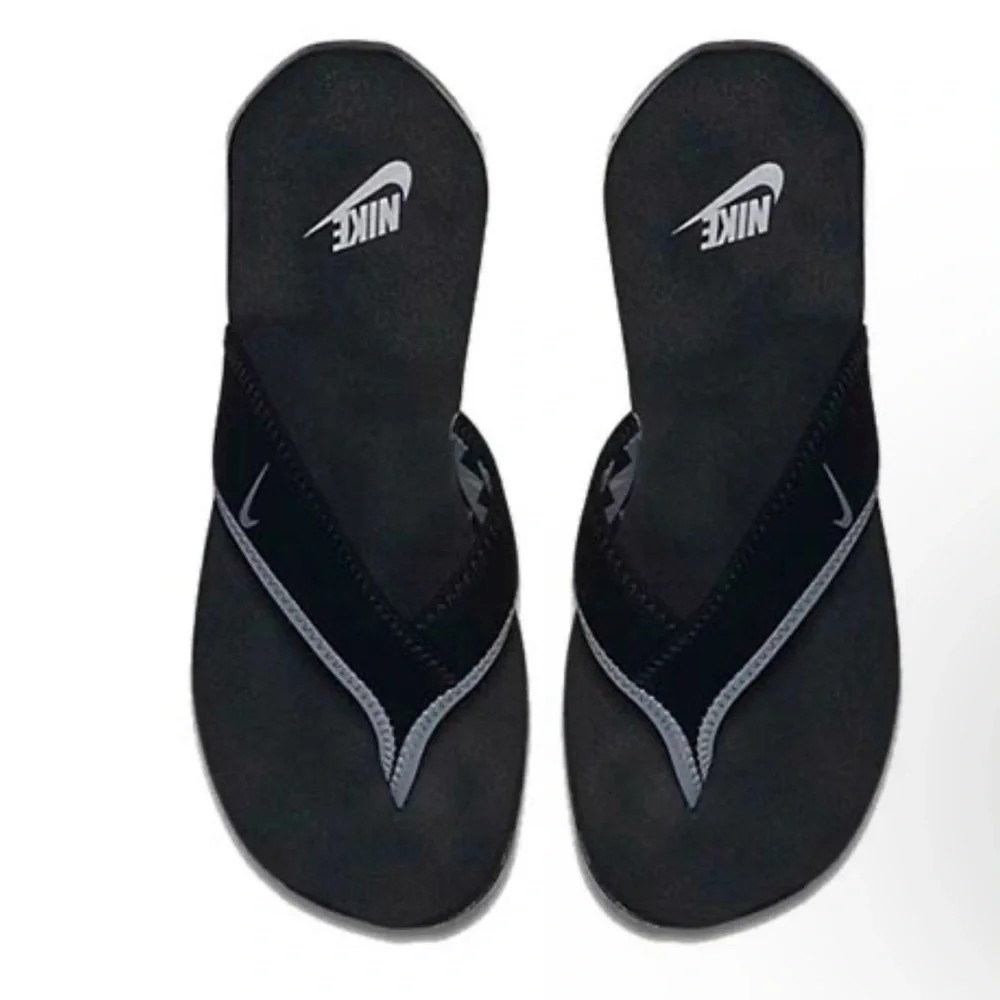 Nike Black and Gray Flip-Flops - Picture 2 of 6
